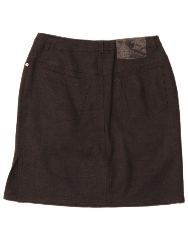 Minigonna da donna Marella UK 10 piccola W28 lana nera