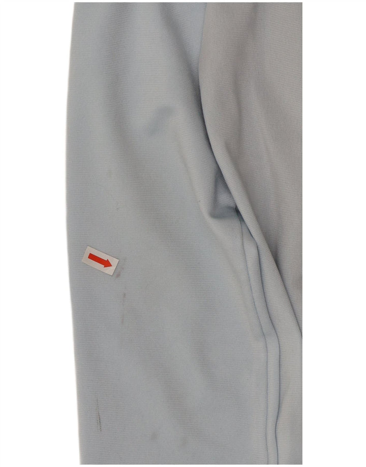 ADIDAS Boys Tracksuit Top Jacket 13-14 Years Blue Colourblock Polyester