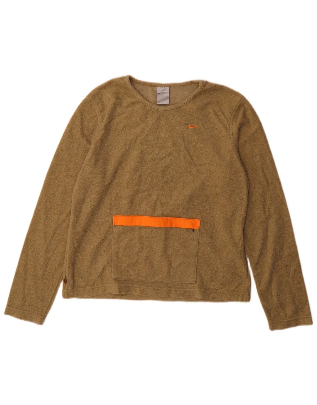 Maglione in pile da donna NIKE US 12/14 Large Khaki Poliestere