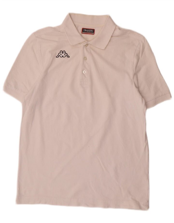 Polo Kappa da uomo di colore bianco medio