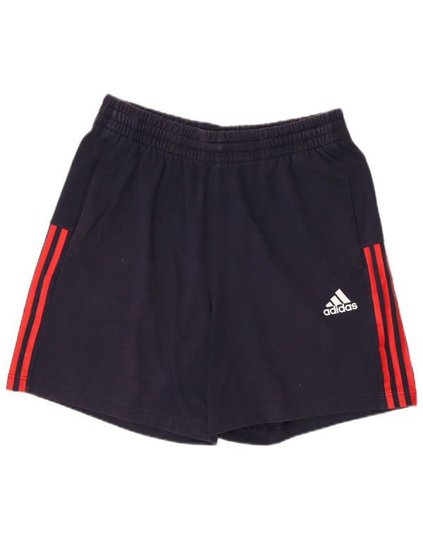Pantaloncini sportivi Adidas da uomo di grandi dimensioni in cotone blu navy