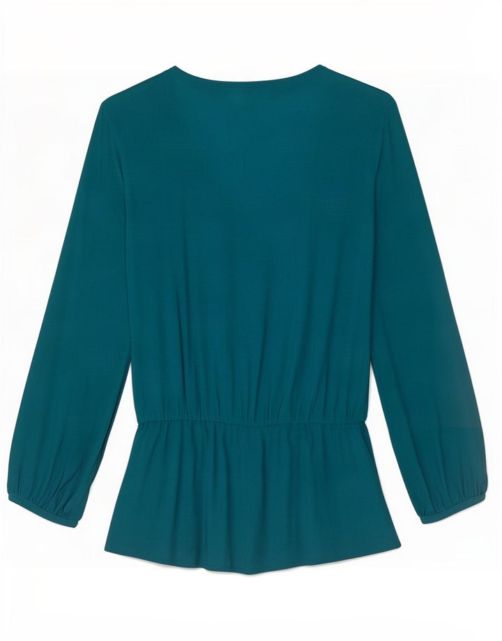 Camicetta a maniche lunghe da donna Benetton Top UK 10 Small Blu