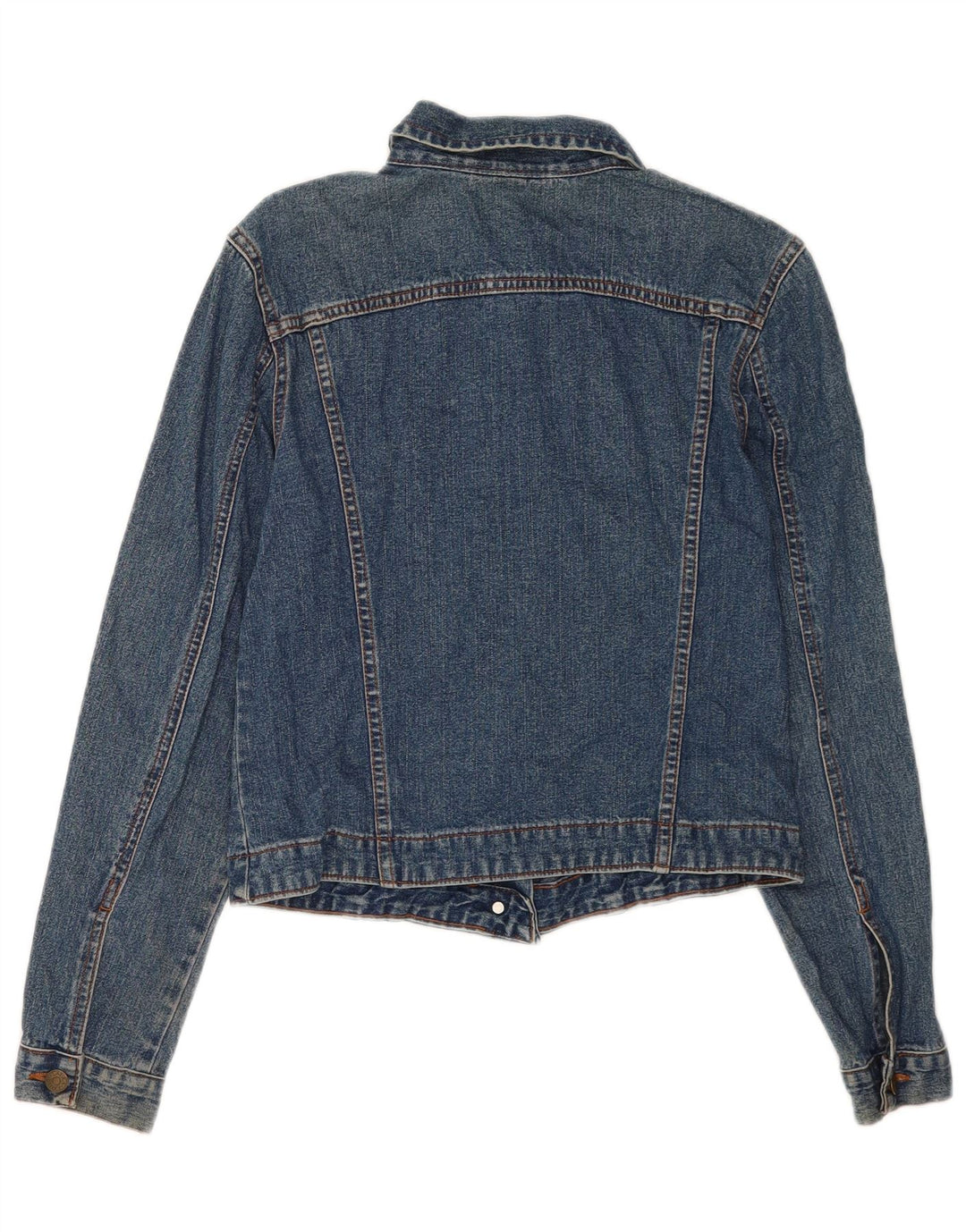 Giacca di jeans corta da donna Laura Ashley UK 12 Cotone blu medio