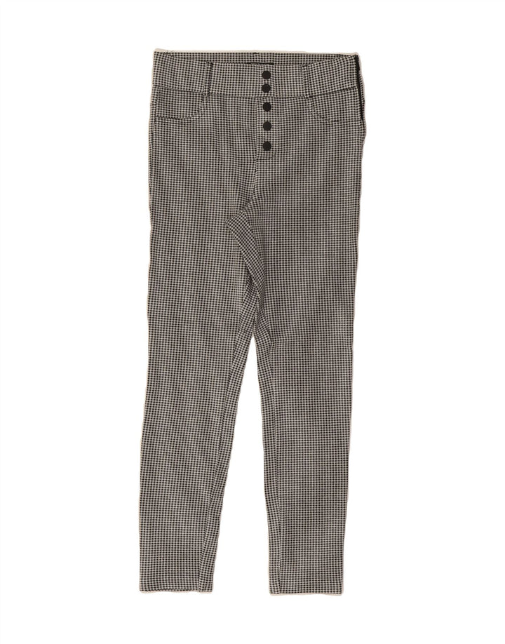 ZARA Womens Legging Casual Trousers W28 L28 Black Houndstooth Vintage Zara and Second-Hand Zara from Messina Hembry 