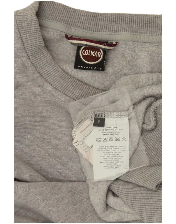 Felpa da uomo COLMAR Maglione piccolo in cotone color block grigio