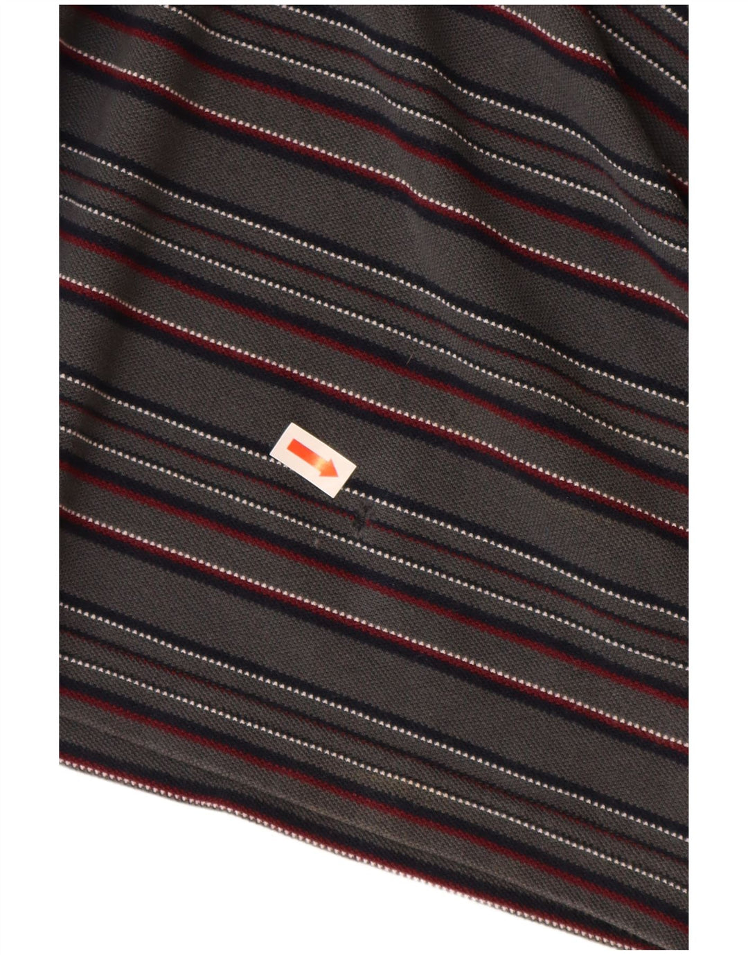 FRED PERRY Polo da uomo a maniche lunghe in cotone a righe grigio medio