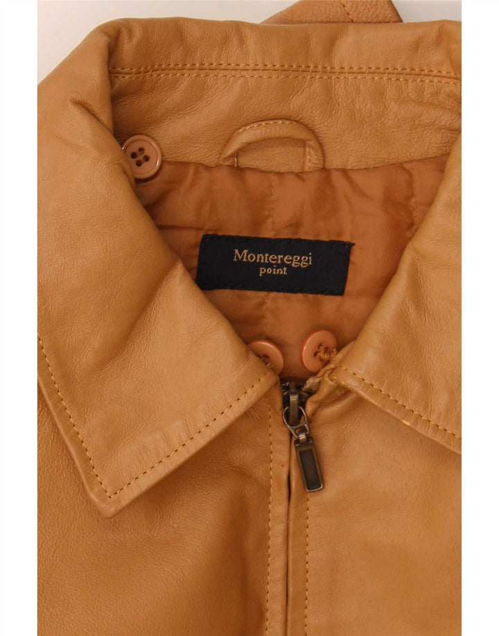 Giacca in pelle da donna Montereggi UK 14 Grande pelle beige