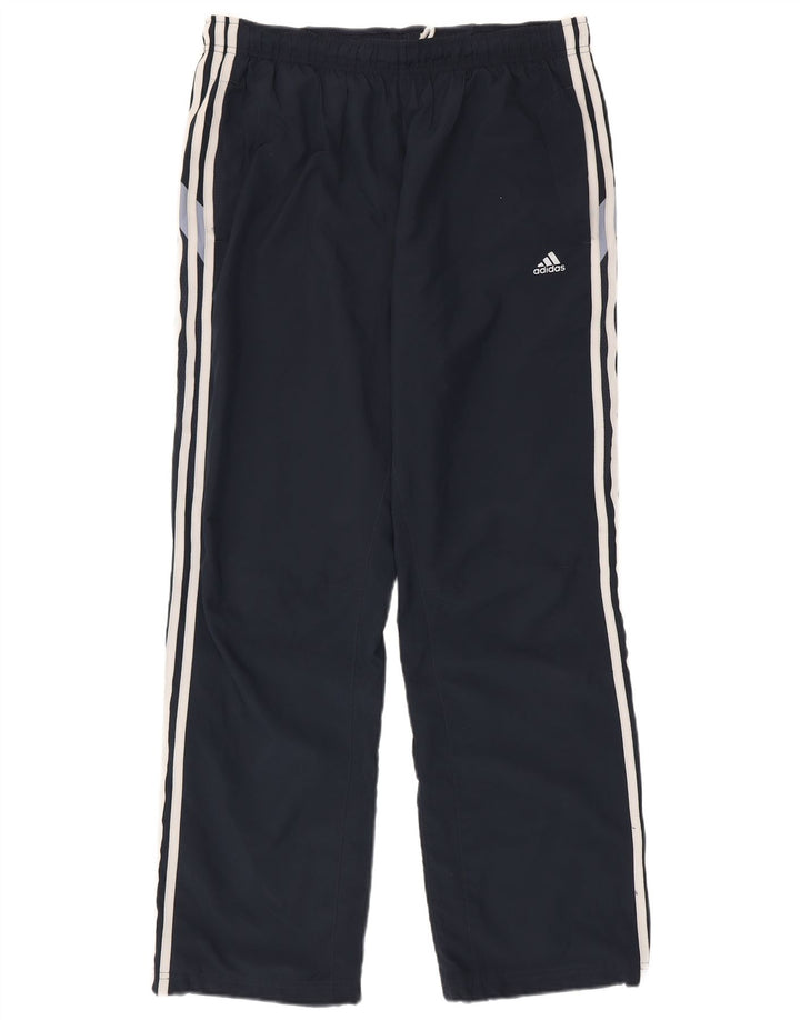 Pantaloni da tuta da uomo Adidas medi in poliestere blu navy