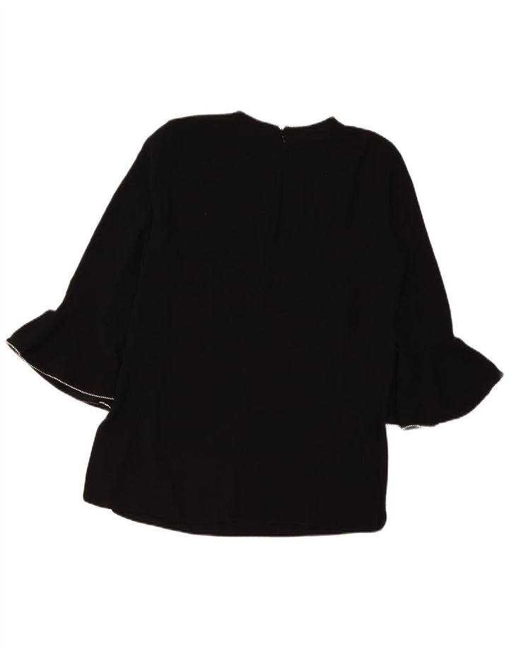 Top Zara da donna con maniche a 3/4, taglia UK 16, grande, poliestere nero
