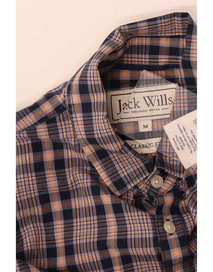 Camicia da uomo Classic Fit Jack Wills in cotone a quadri blu medio