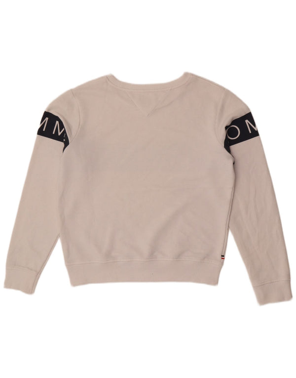 Felpa da donna Tommy Hilfiger Maglione UK 14 Medium White Colourblock