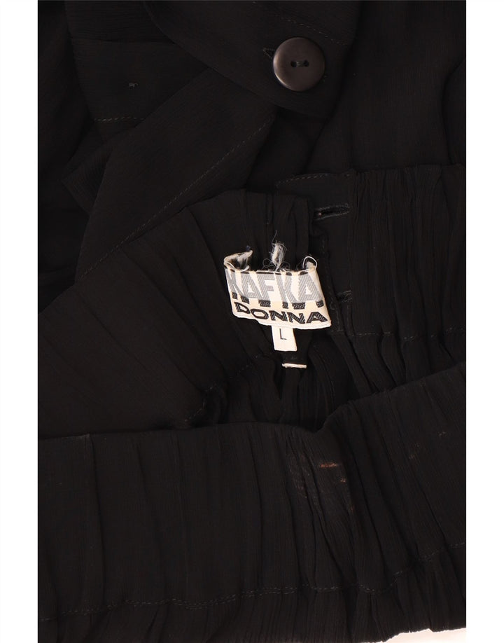 KAFKA Womens Pleated Skirt Large W30  Black