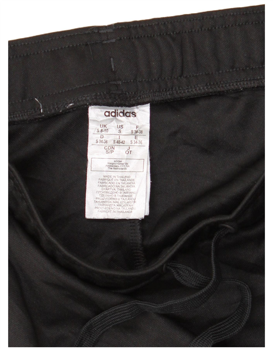 Pantaloni da tuta da donna Adidas UK 8/10 Small Nero Poliestere