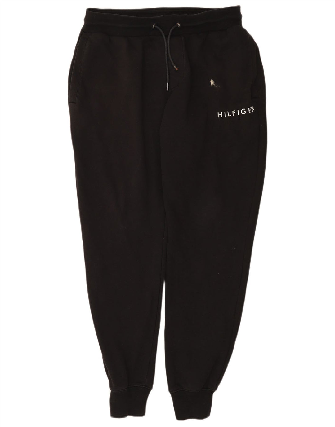Pantaloni da tuta con grafica da uomo Tommy Hilfiger Joggers cotone medio nero
