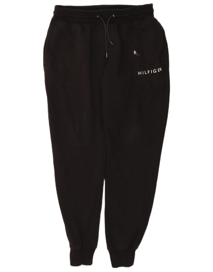 Pantaloni da tuta con grafica da uomo Tommy Hilfiger Joggers cotone medio nero