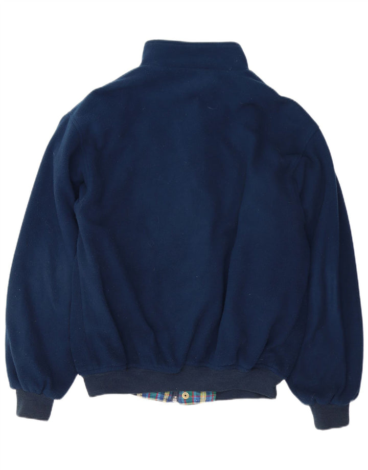 Conte of Florence Giacca bomber in pile da uomo UK 40 Large Blu Navy Poliestere