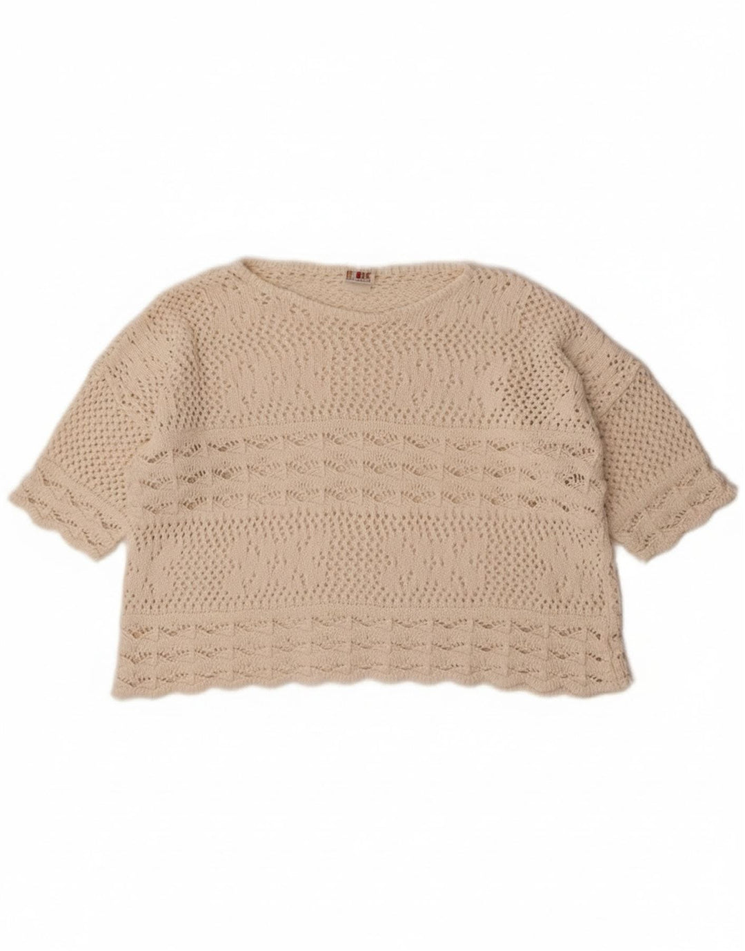 Maglione maglione con scollo a barca corto da donna Redok UK 14 medio bianco sporco