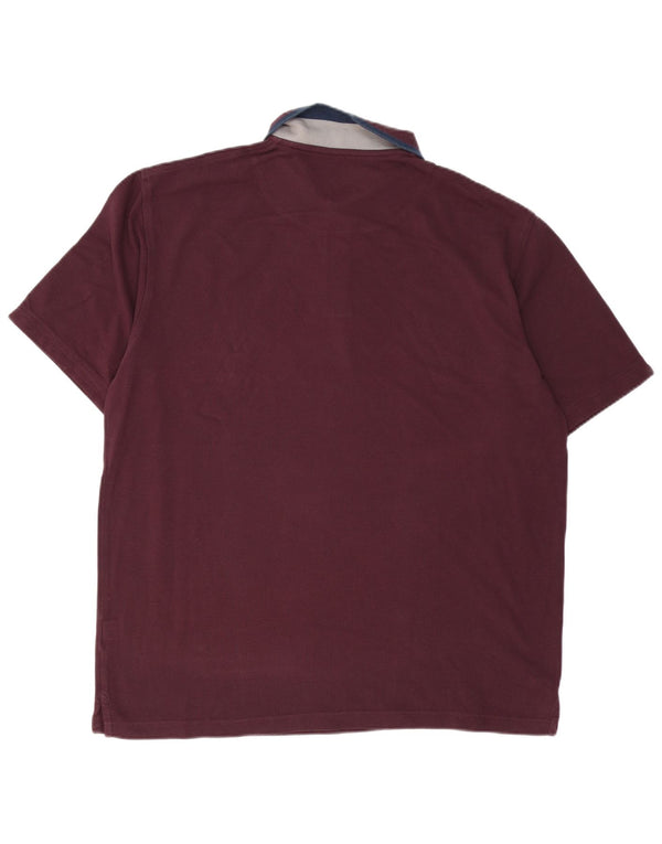 Polo da uomo vestibilità regolare HARMONT & BLAINE 4XL cotone bordeaux