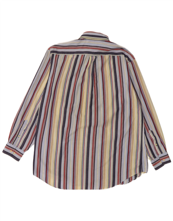 TOMMY HILFIGER Camicia da uomo taglia 15 1/2 cotone a righe multicolore medio