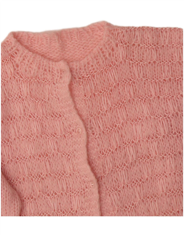Maglione cardigan da donna VINTAGE UK 18 XL Acrilico rosa