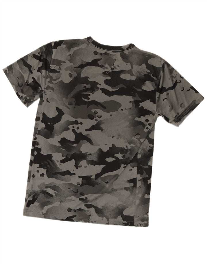 T-shirt Nike Dri Fit da uomo, piccola, in poliestere mimetico grigio