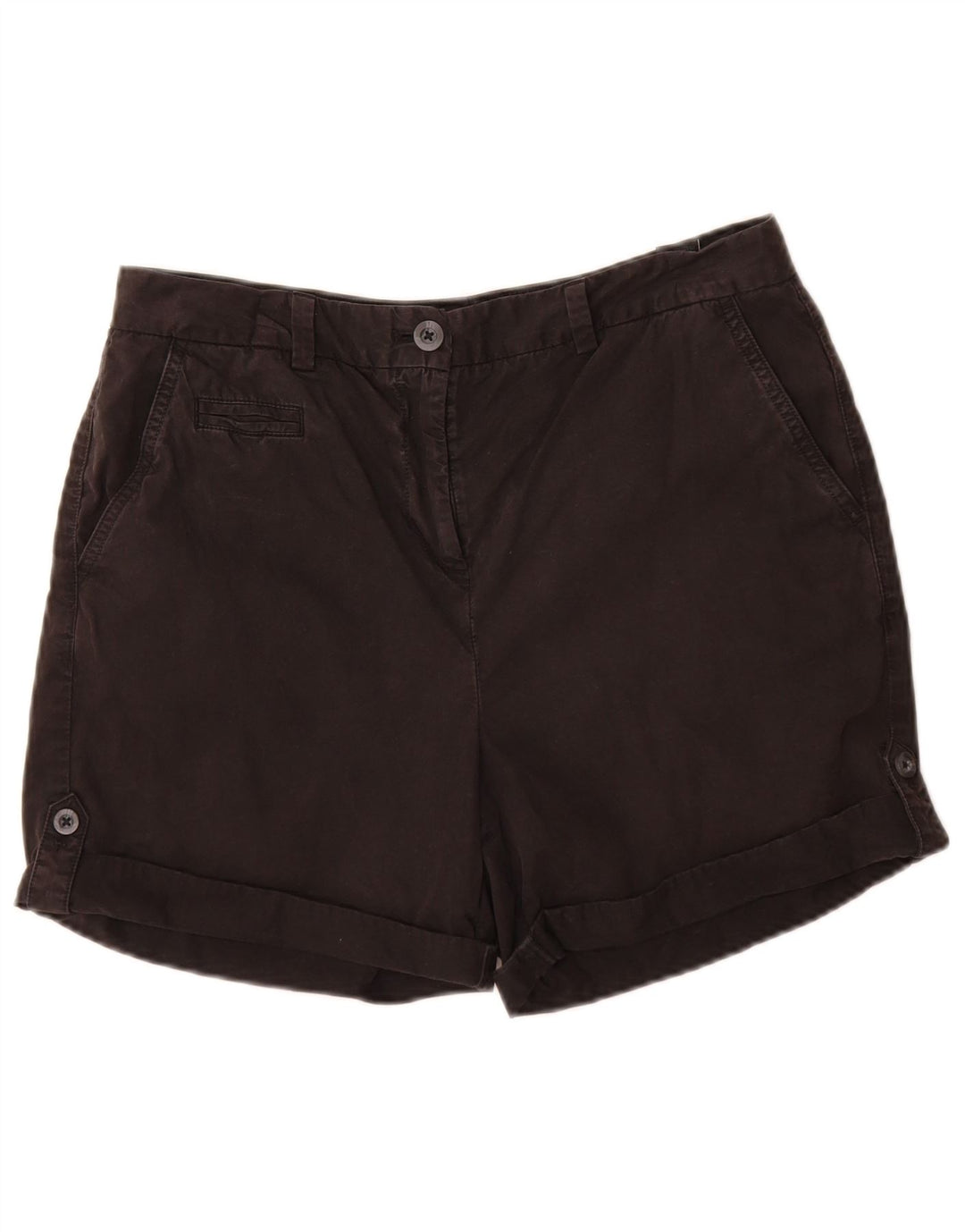 Pantaloncini chino da donna Marks & Spencer UK 12 medi W32 cotone nero
