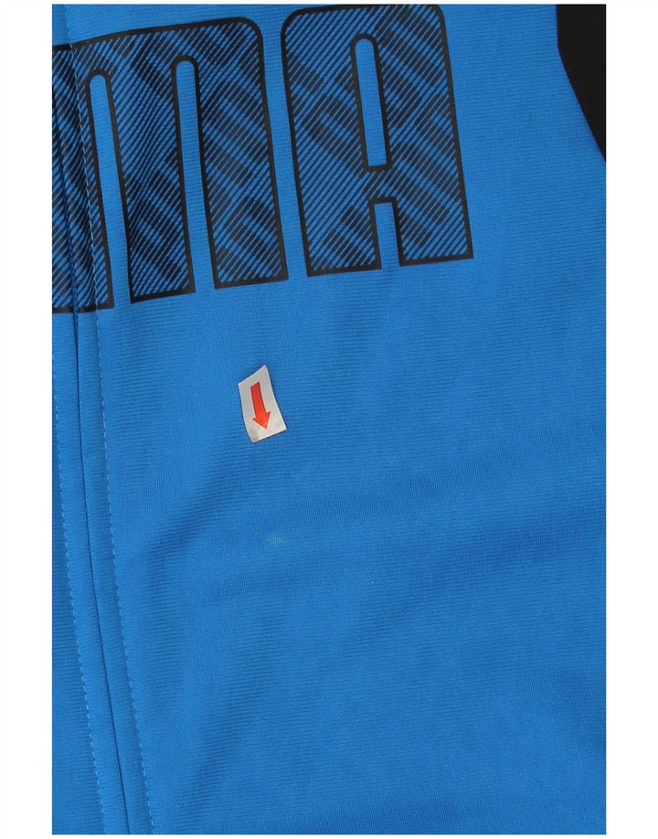 Giacca da tuta grafica da ragazzo Puma 13-14 anni Blu Colourblock