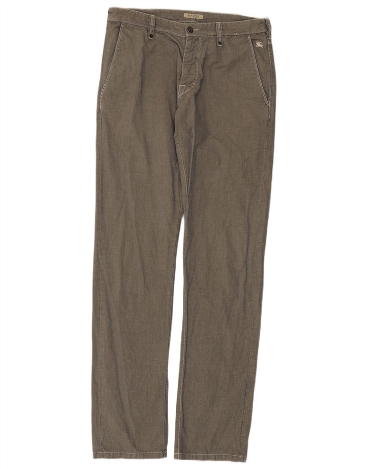 Pantaloni chino dritti da uomo Burberry W32 L34 Grigi
