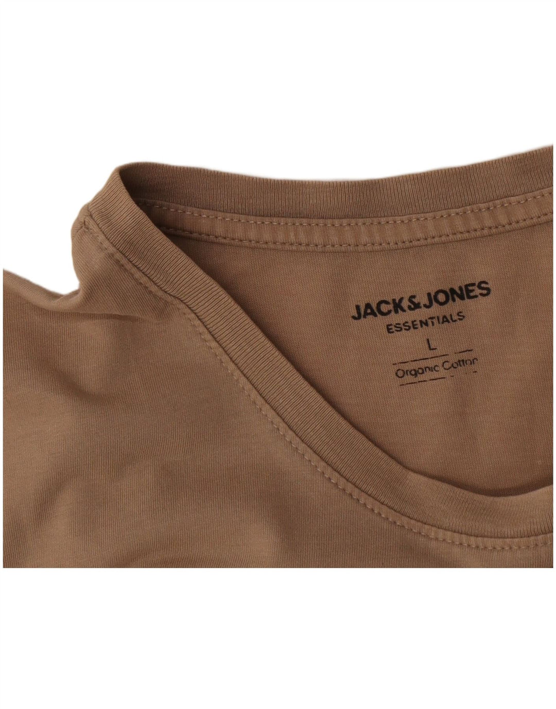 T-shirt da uomo Jack & Jones Top grande in cotone beige