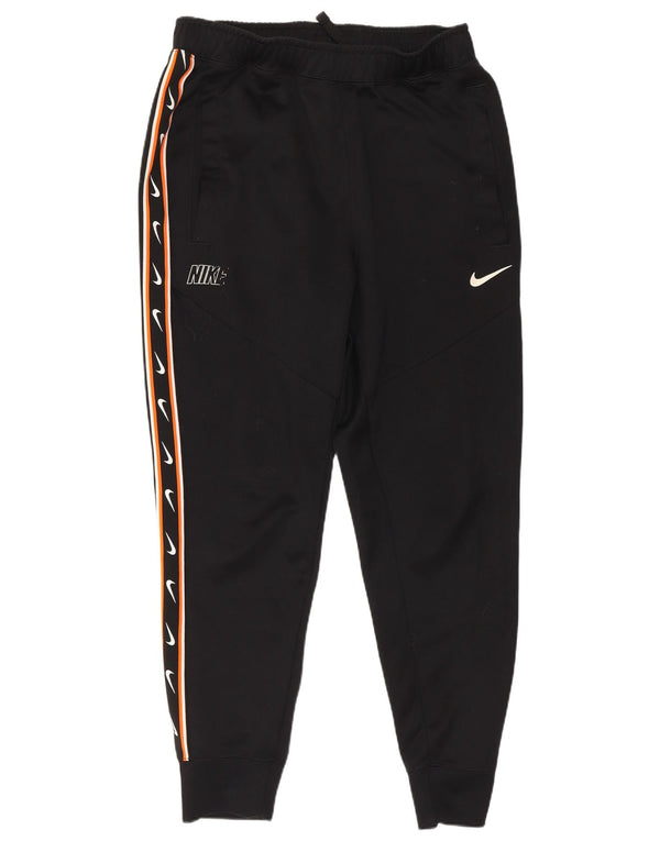 Pantaloni da tuta con grafica Nike da uomo, pantaloni da jogging, piccoli, in poliestere nero