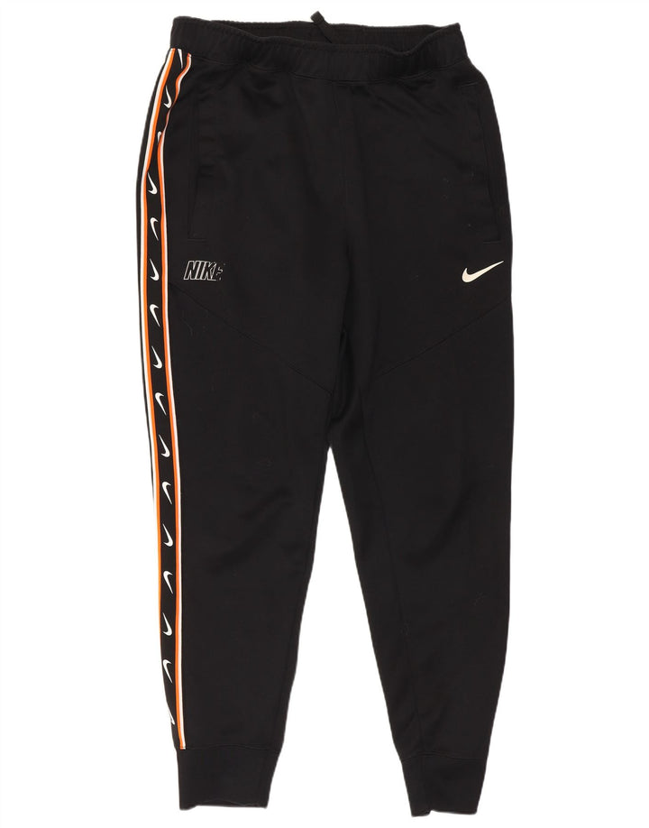 Pantaloni da tuta con grafica Nike da uomo, pantaloni da jogging, piccoli, in poliestere nero