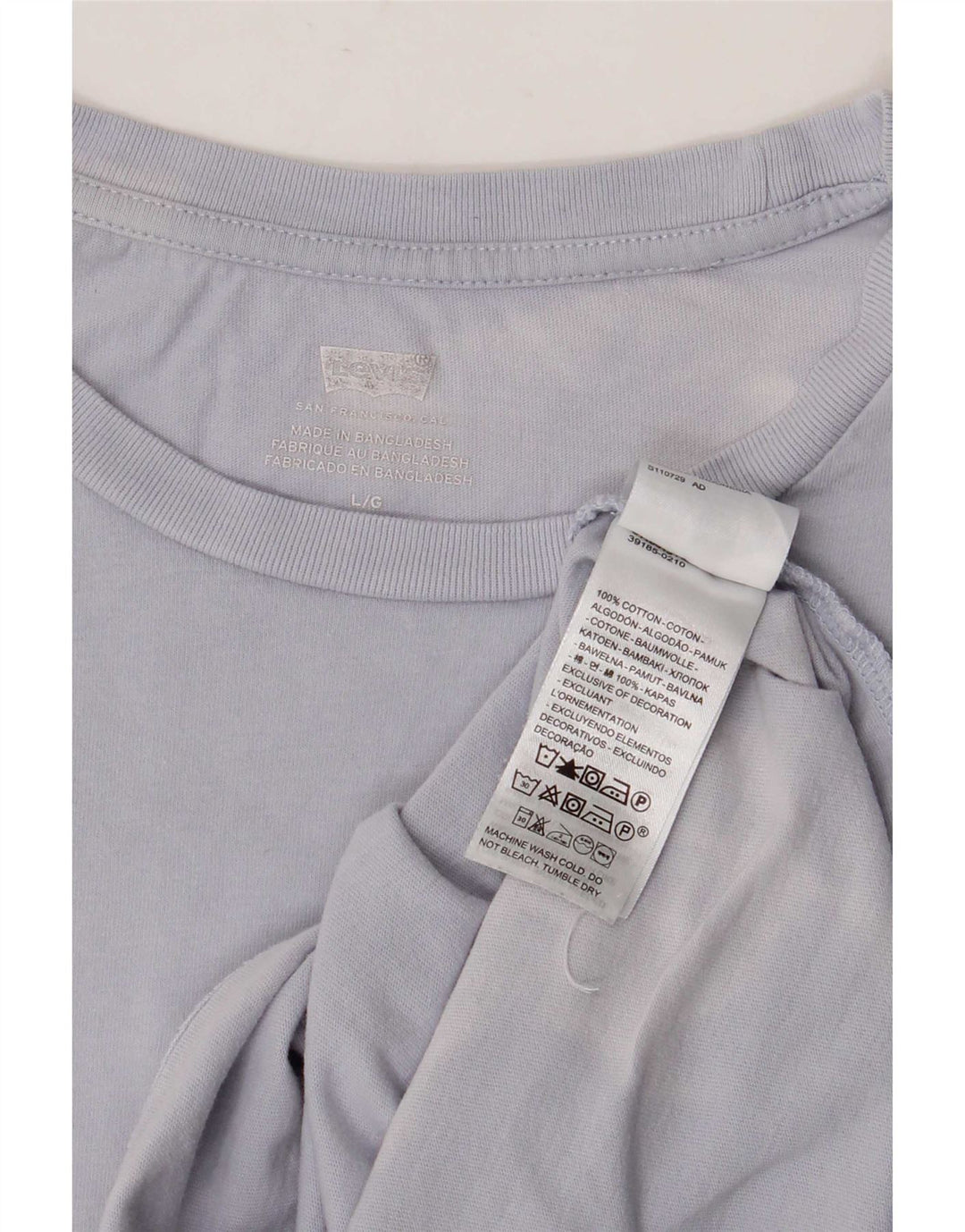 T-shirt da donna Levi's Top UK 16 grande cotone blu