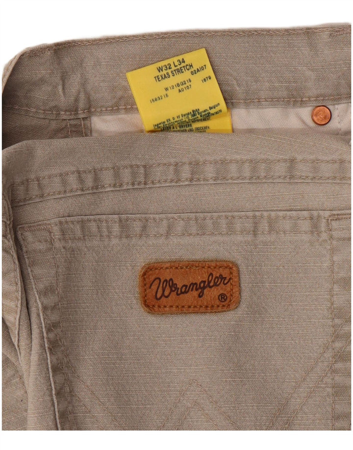 WRANGLER Pantaloni casual dritti elasticizzati Texas da uomo W32 L34 cotone beige