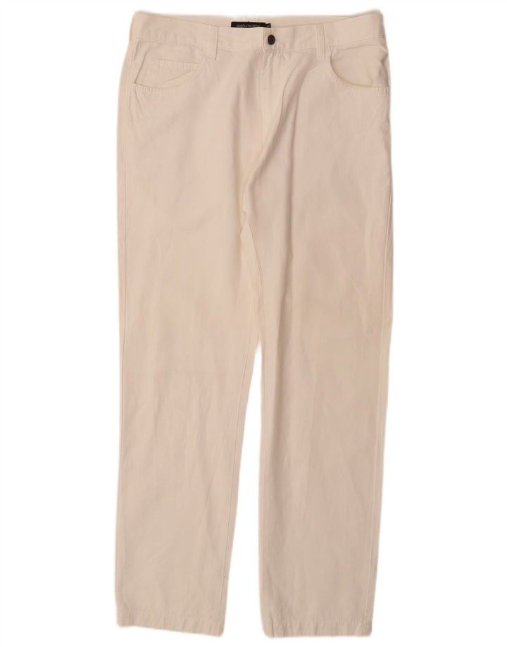 MARINA YACHTING Pantaloni casual dritti da uomo W36 L31 Cotone bianco