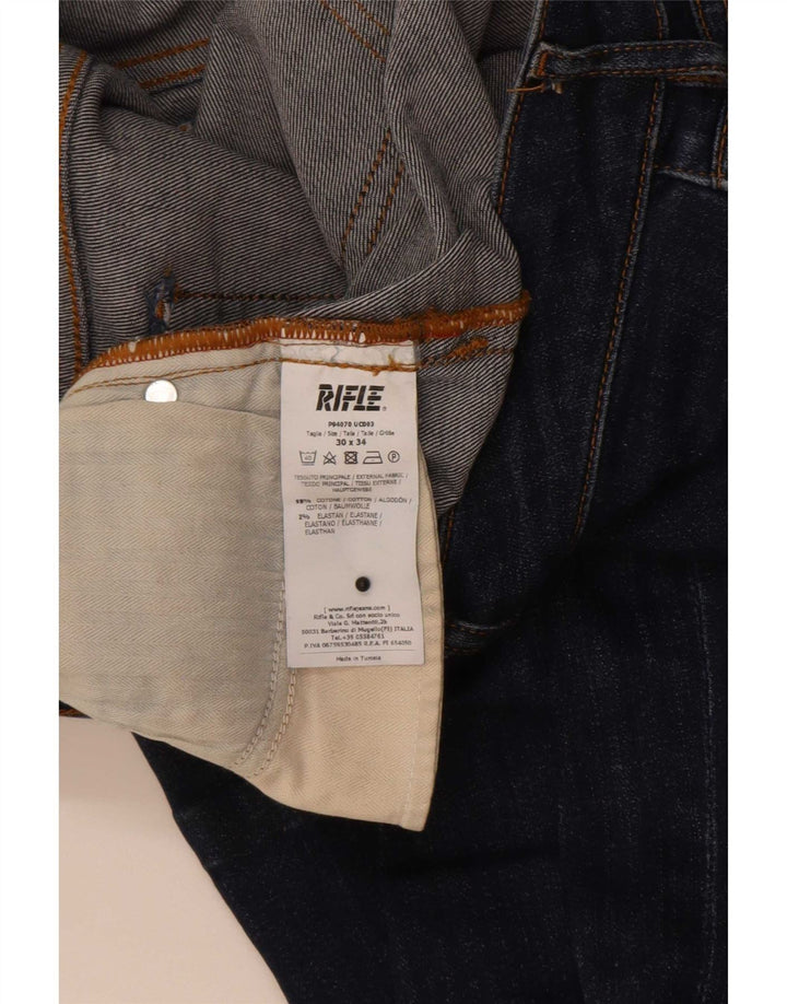 Jeans svasati da donna Rifle W30 L29 cotone blu navy