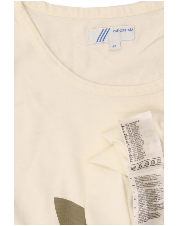 T-shirt grafica da donna ADIDAS Top IT 42 cotone bianco medio