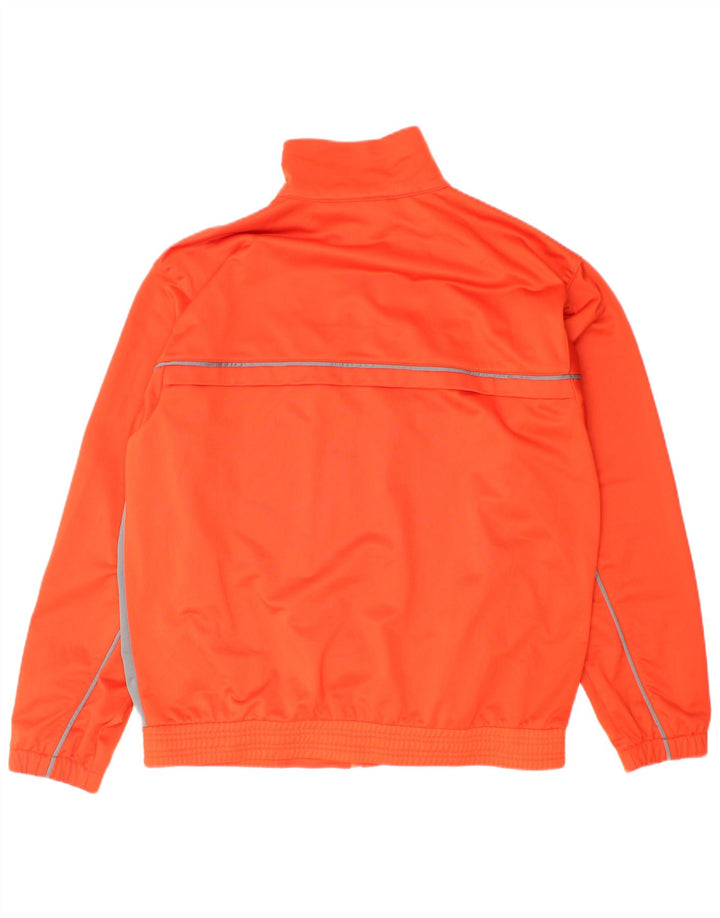 Giacca da ginnastica da uomo Asics, giacca in poliestere color block arancione medio