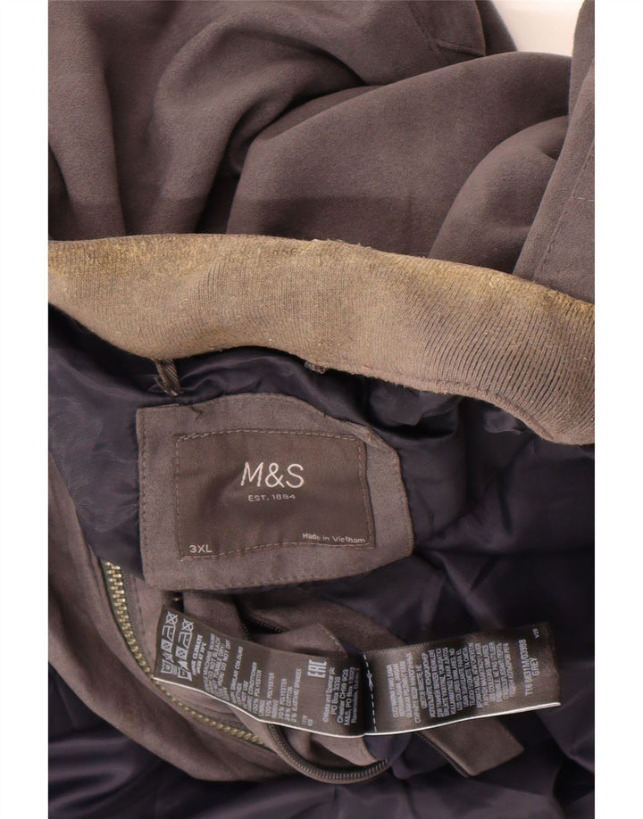 Giubbotto bomber da uomo Marks & Spencer UK 46 3XL Poliestere grigio