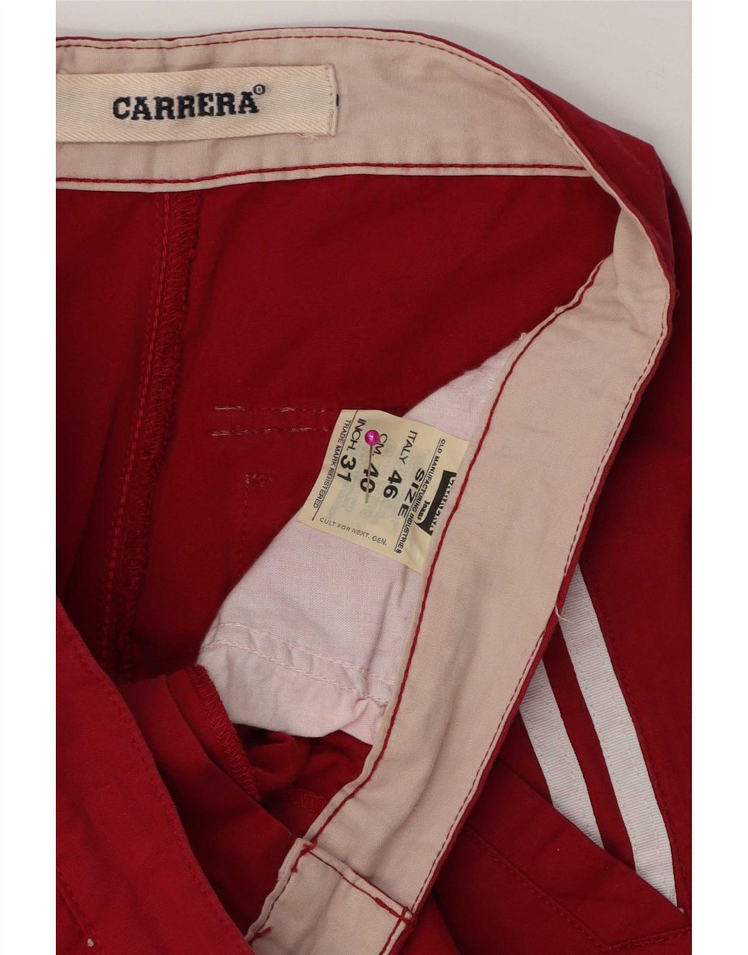 Pantaloni dritti da uomo Carrera W31 L31 in cotone rosso