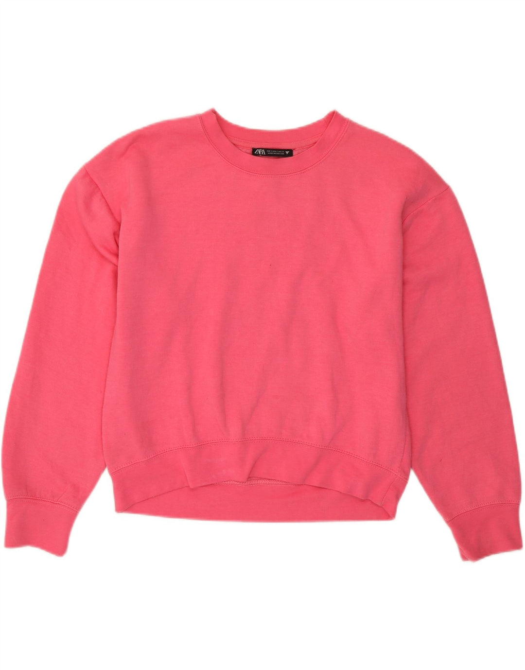 Felpa oversize da donna Zara UK 10 piccola rosa poliestere