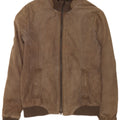 Giacca in pelle bomber da uomo Zen IT 48 in pelle marrone medio