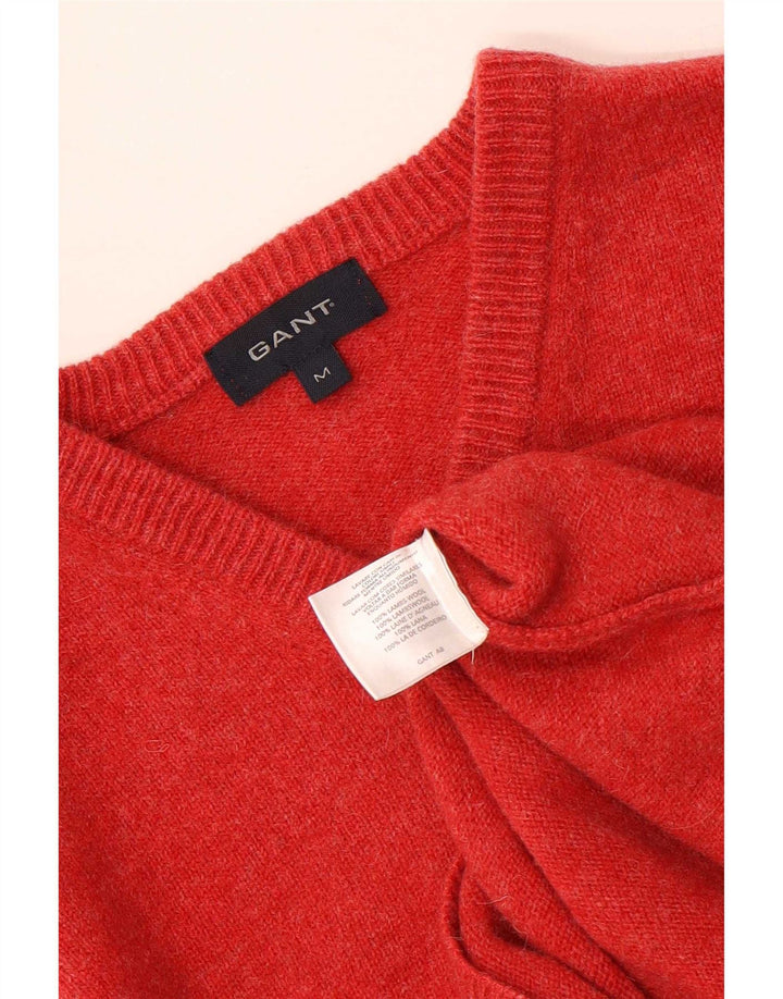 Gant Maglione da uomo con scollo a V in lana rossa media
