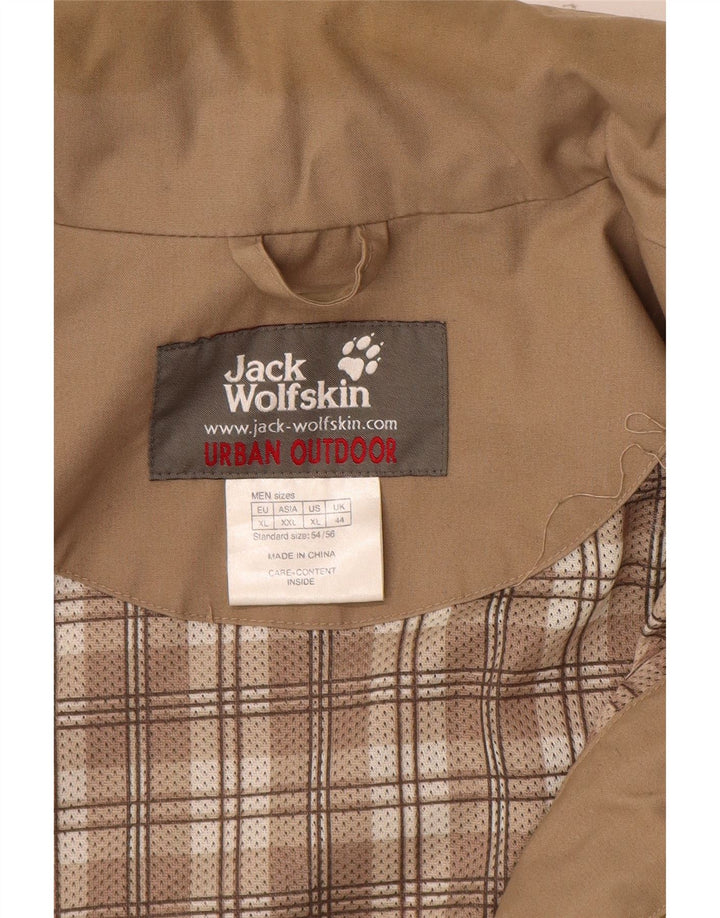 Jack Wolfskin Giacca da uomo con cappuccio UK 44 XL Poliestere beige