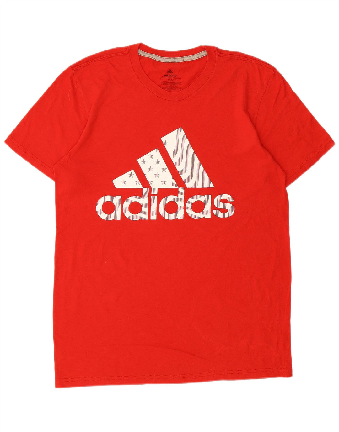 ADIDAS Mens Climalite Graphic T-Shirt Top Medium Red Cotton