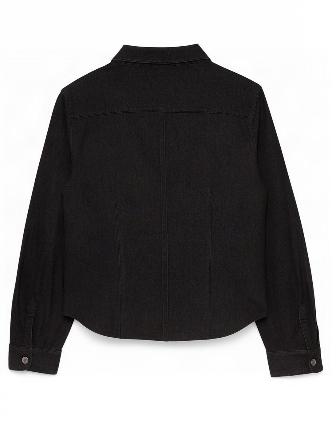 Camicia in pelle vintage da donna IT 50 XL Nera
