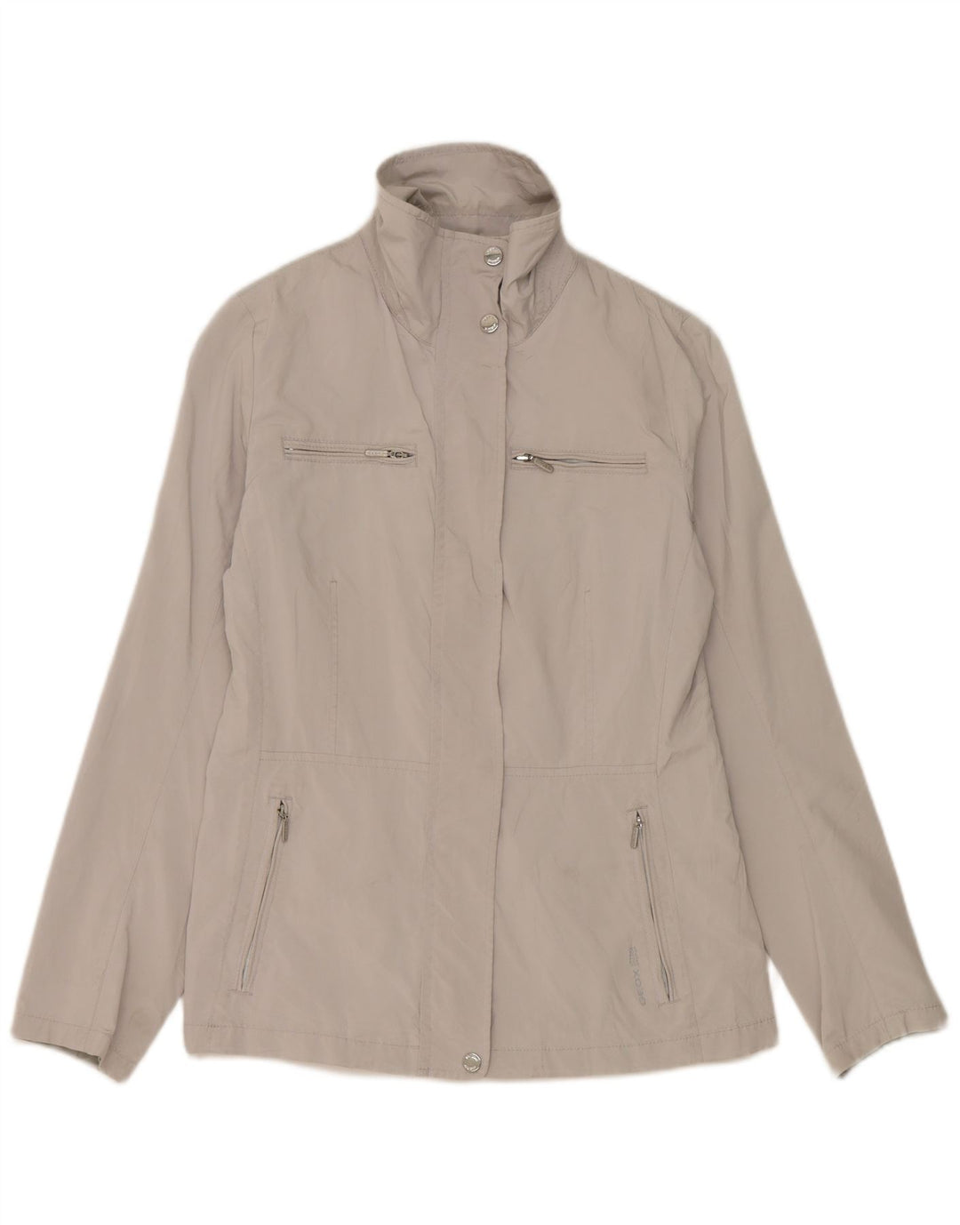 Giacca antipioggia da donna Geox UK 8 Small Poliestere grigio