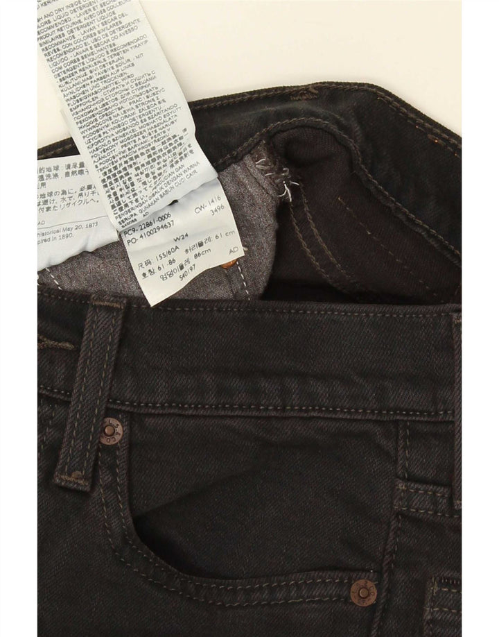 Jeans slim da donna Levi's W24 L27 cotone nero