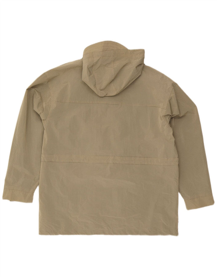 Element Giacca antipioggia da uomo con cappuccio UK 40 Large Beige Check Poliammide