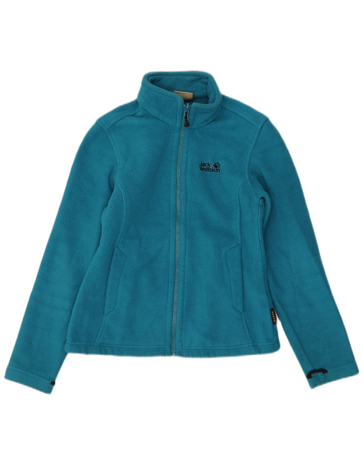 Jack Wolfskin Womens Liner Fleece Jacket UK 10 Small Blu Poliestere