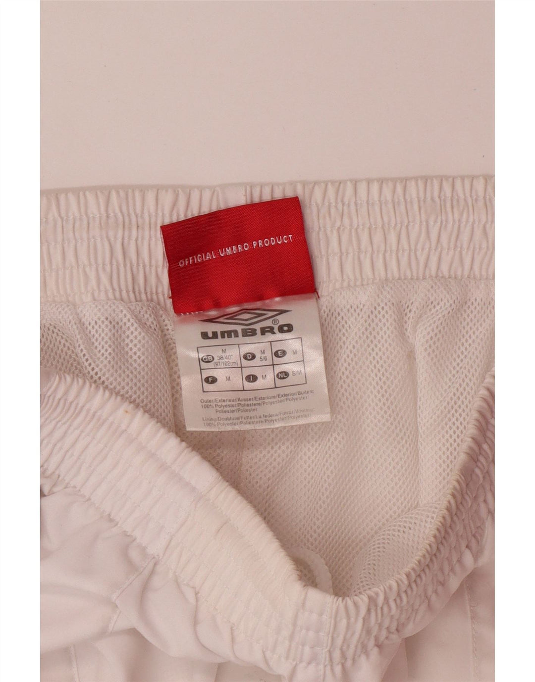 Pantaloncini sportivi Bermuda da uomo UMBRO UK 38/40 Poliestere bianco medio